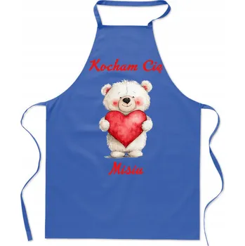 Kuchyňská zástěra Kuchyňská Zástěra Dárek na Valentýna Medvídek se Srdcem Miluji Tě Medvídku