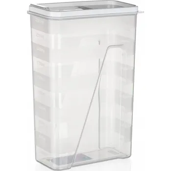 Dóza na potraviny Nádoba na sypké potraviny s odměrkou 2,5L BÍLÁ