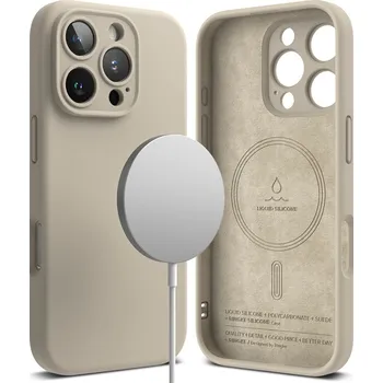 Telefonní příslušenství Ringke - Silikonový magnetický MagSafe - iPhone 16 Pro Max - kámen