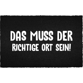 Černá kokosová rohožka vstupní do domu Správné Místo Dárek