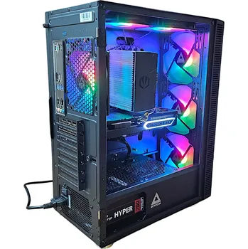 Stolní počítač BestComp Herní PC AMD Ryzen 5 (5500 / RTX 5050 8GB / 16GB DDR4 / 1TB M2 / WINDOWS 11 PRO) Barva: černá