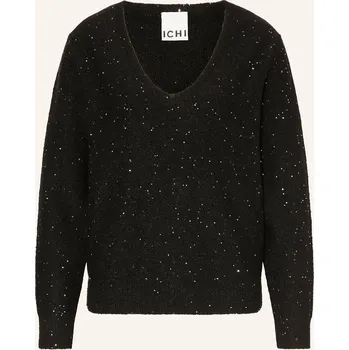 Dámský svetr Ichi Dámský Svetr Ihdamian S Flitry, černá, 38