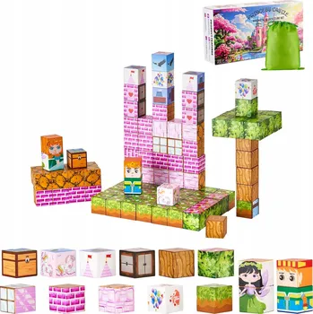 ostatní stavebnice VEVOR Magnetické Stavební Stavebnice pro Děti 100 Ks - Zámek pro Princezny