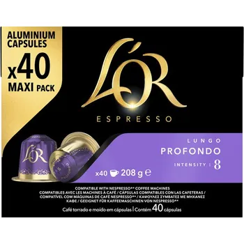 Kapsle do Nespresso L'OR Profondo Lungo, 40 ks
