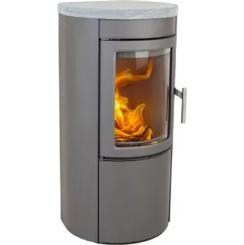 Krbová kamna HETA Scan-line 500 šedý lak a horní deska mastek