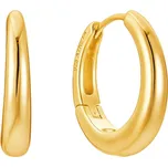 Atreya Stříbrné pozlacené kruhové náušnice Classic Slim Hoops -