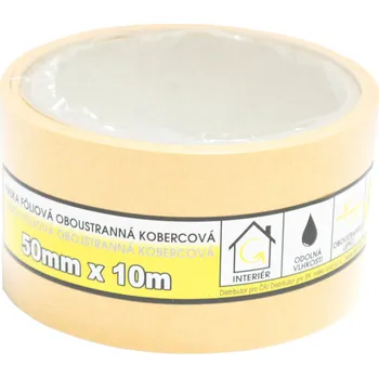 Lepicí páska Mako kobercová oboustraná páska, foliová, šířka 50 mm, délka 10 m