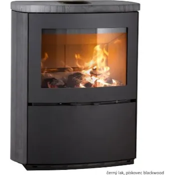 Krbová kamna HETA Scan-line 1000 šedý lak a pískovec blackwood