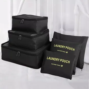 Příslušenství k zavazadlu Sada cestovních organizérů pro přehledné uspořádání zavazadla - Černá