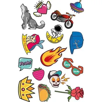 Odstranitelné tetování JOVI dětské tetovačky 15ks - Plamen