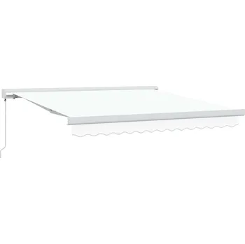 Markýza Budsorovatelné zastřešení Bílá 350 x 250 cm Textil a kov Bílá3330369