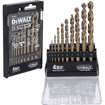 Vrták Sada kobaltových vrtáků 1-10mm 10 ks | DEWALT