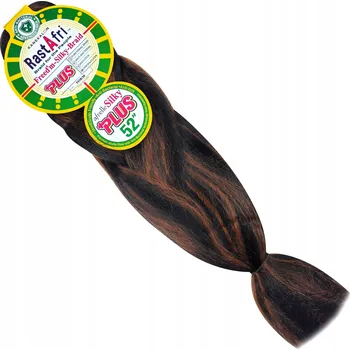Příčesek RastAfri Silky Braid Plus Vlasy Afrelle Kanekalon na copánky Hnědé 60 cm