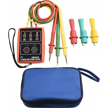 IP kamera Tester pořadí fází, měřič třífázové rotace 3fázový SM852B 60V~600V