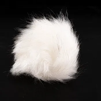 Bambule premium z umělé kožešiny ecru