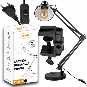 Lampička Stolní lampička Berge Praha černá, výkon až 40 W