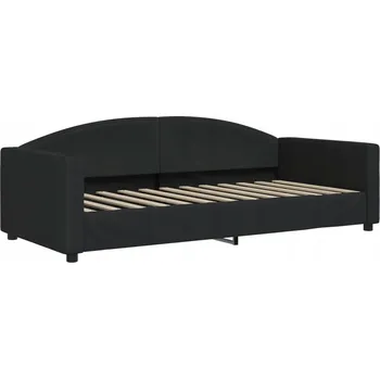 Pohovka Černá pohovka s funkcí spaní 223 x 100 x 75 cm