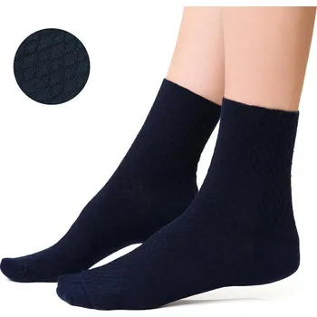 Dámské ponožky Tmavě modré dámské bambusové ponožky Art.125 WD012, NAVY BLUE Velikost: 35/37