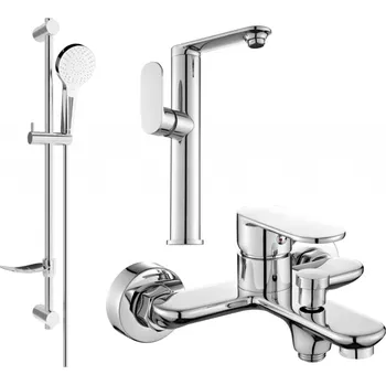 Vodovodní baterie Mexen Milo DF05 koupelnová sada, chrom - 713153DF05-00 Bateriové soupravy