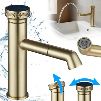 Vodovodní baterie Stojánková umyvadlová baterie Hydrosan CHLOE zlatá