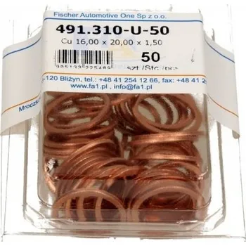 Měděné podložky 16x20x1,5 mm 50 ks 491.310-u-50 FISCHER