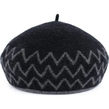 Kšiltovka Vzorovaný baret černý