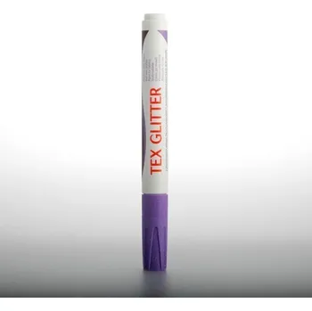 Speciální výtvarná barva DARWI TEX GLITTER fixa na textil - Liliová 6 ml