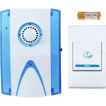 Domovní zvonek Bezdrátový zvonek s přijímačem do zásuvky - bílo-modrý