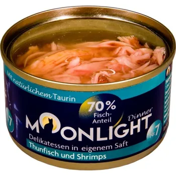 Krmivo pro kočku Mokré krmivo pro kočky Moonlight Dinner Č. 7 - Tuňák a krevety 80 g