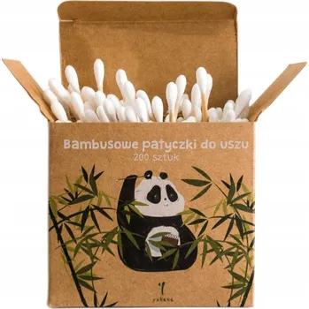 Vatová tyčinka Ekologické vatové tyčinky do uší, bambus a přírodní bavlna Yukana 200 ks