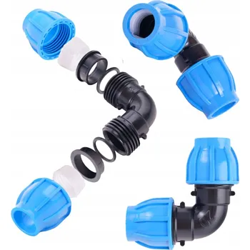 Vodovodní potrubí PE koleno 20 mm x 20 mm / 90°