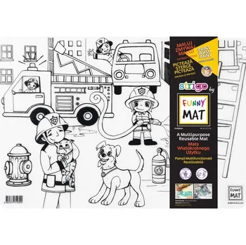 Obraz Průhledná voděodolná podložka na vybarvování Strigo od Funny Mat Hasič