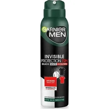 Garnier Men Invisible Protection 72H Black White Antiperspirant ve spreji 150 Ml