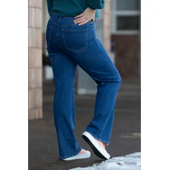 Dámské džíny REDSEVENTY DENIM Široké džíny MALON [F339-14] Barva: Tmavě modrá, Velikost: 46