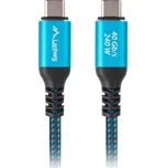 USB‑C kabel USB4 0,5 m, 240 W, 8K 60 Hz – černo‑modrý