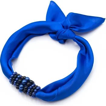 Šátek Magotex Šátek s bižuterií Letuška - královsky modrý