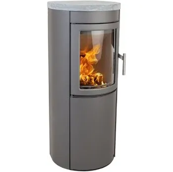 Krbová kamna HETA Scan-line 510 šedý lak a horní deska mastek