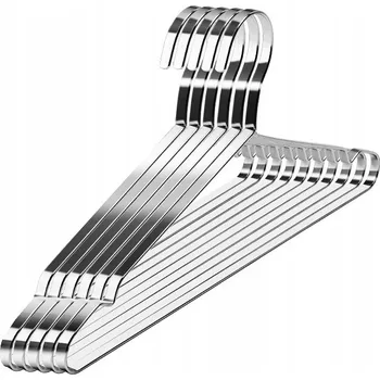 Věšák Věšák na oblečení R70 kovový stříbrný 5 ks