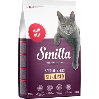 Krmivo pro kočku Smilla Adult Sterilised suché krmivo pro kočky hovězí 10 kg dárek pamlsky