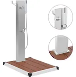 Zahradní sprcha s vaničkou WPC nerezová ocel Hnědá 3051291