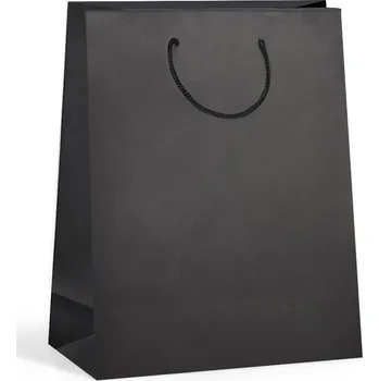 Nákupní taška Papírová taška černá Napoli 27x12x35 G120