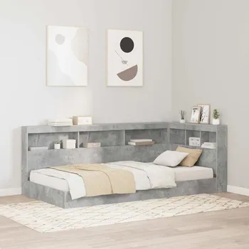 Úložné čelo postele s čelo Betonově šedá 90 cm kompozitní dřevo Šedá3335520