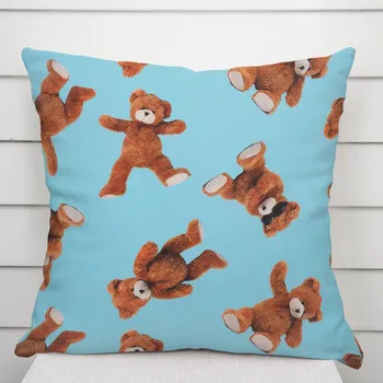 Povlak na polštářek Dětský bavlněný povlak na polštář Sandra SA-724 Plyšoví medvídci na modrém 30 x 50 cm