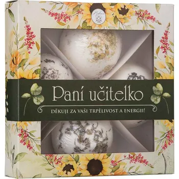 Kosmetická sada Kosmetický balíček pro paní učitelku - pralinky do vany- 4x bomba do koupele
