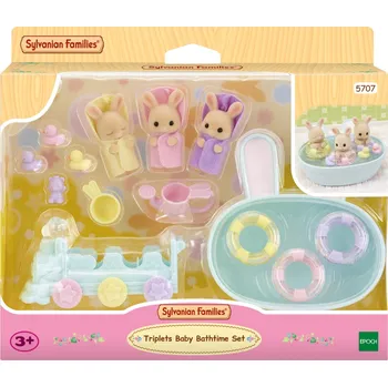 Figurka Epoch Sylvanian Families 5707 Koupel trojčat králíčků