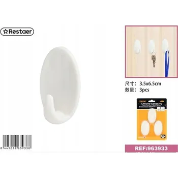 Věšák Samolepicí háčky 3ks Ideální pro zavěšení klíčů