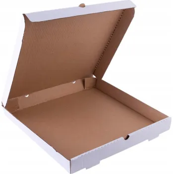 Jednorázové nádobí Krabička na pizzu bílá 45 cm čtvercová 50 Ks Enjoy Be Eco