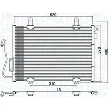 Klimatizace automobilu Kondenzátor, klimatizace MAGNETI MARELLI 350203775000