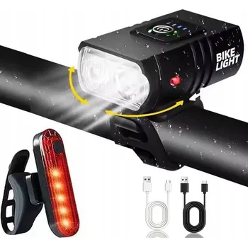 Cyklosvítilna Přední světlo na kolo LED silná svítilna na řídítka 1200mAh