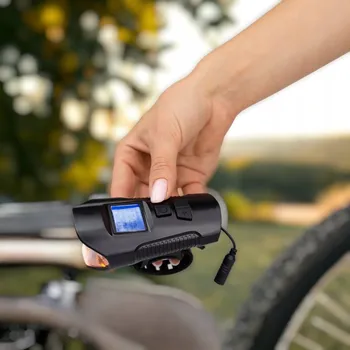 Cyklosvítilna Osvětlení na kolo Be-active.pl Světlo na kolo, svítilna na řídítka s alarmem 220 lm USB